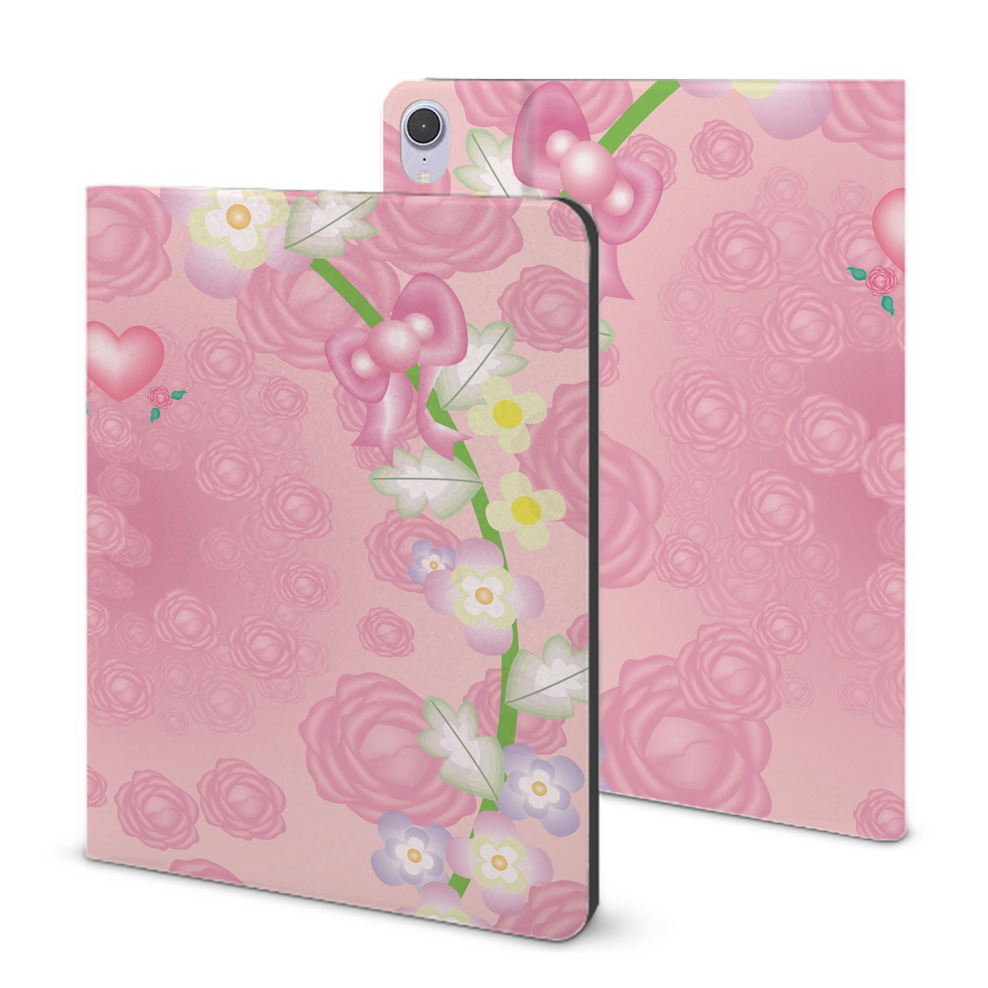 （画像用） Hello Kitty ハローキティ IPad ケース ブック型 PUレザー TPU 耐衝撃 軽量 薄型 ペン収納なし 全面保護 IPad 各モデル対応